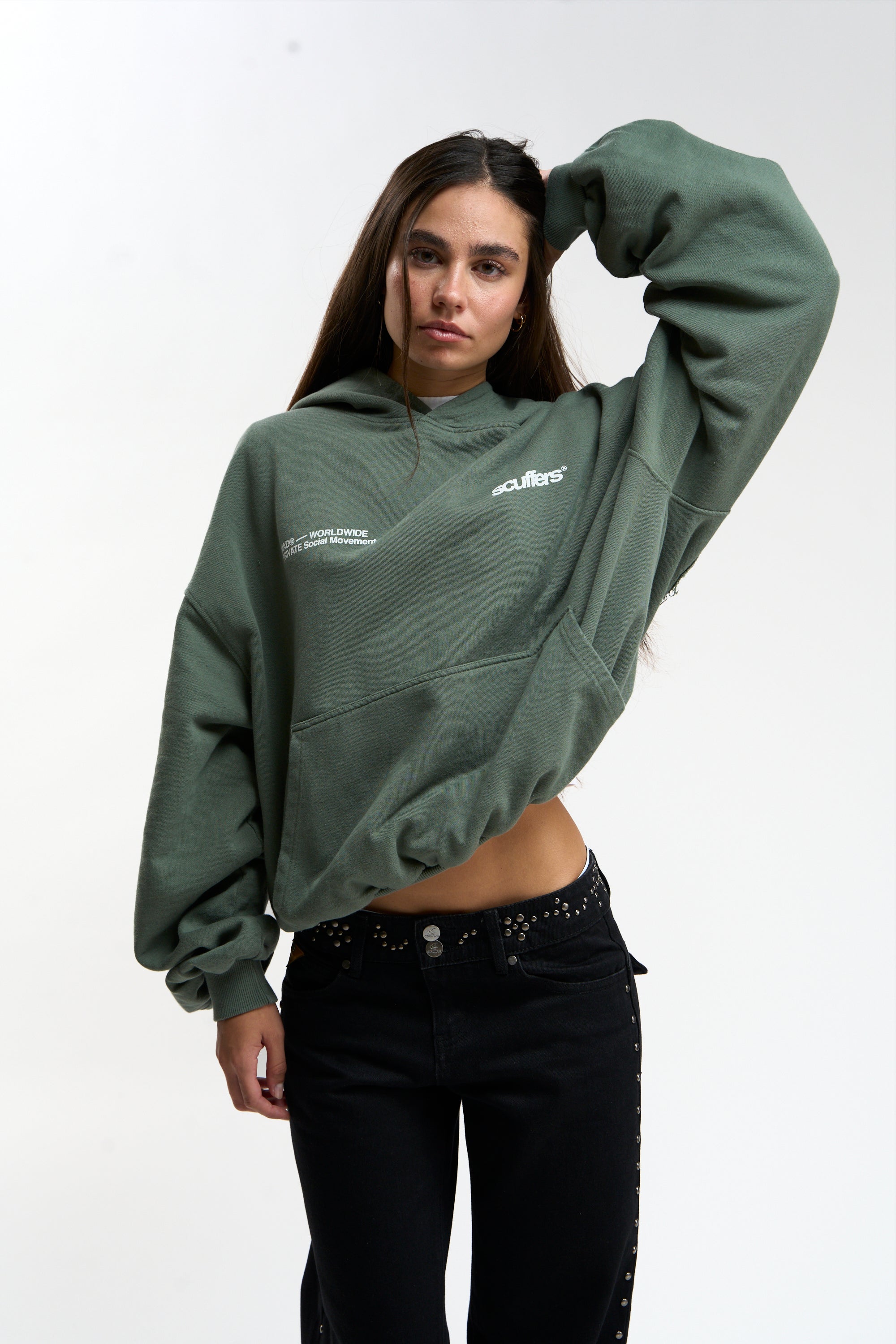 Worldwide Green Hoodie - Oversized Hoodie | Scuffers