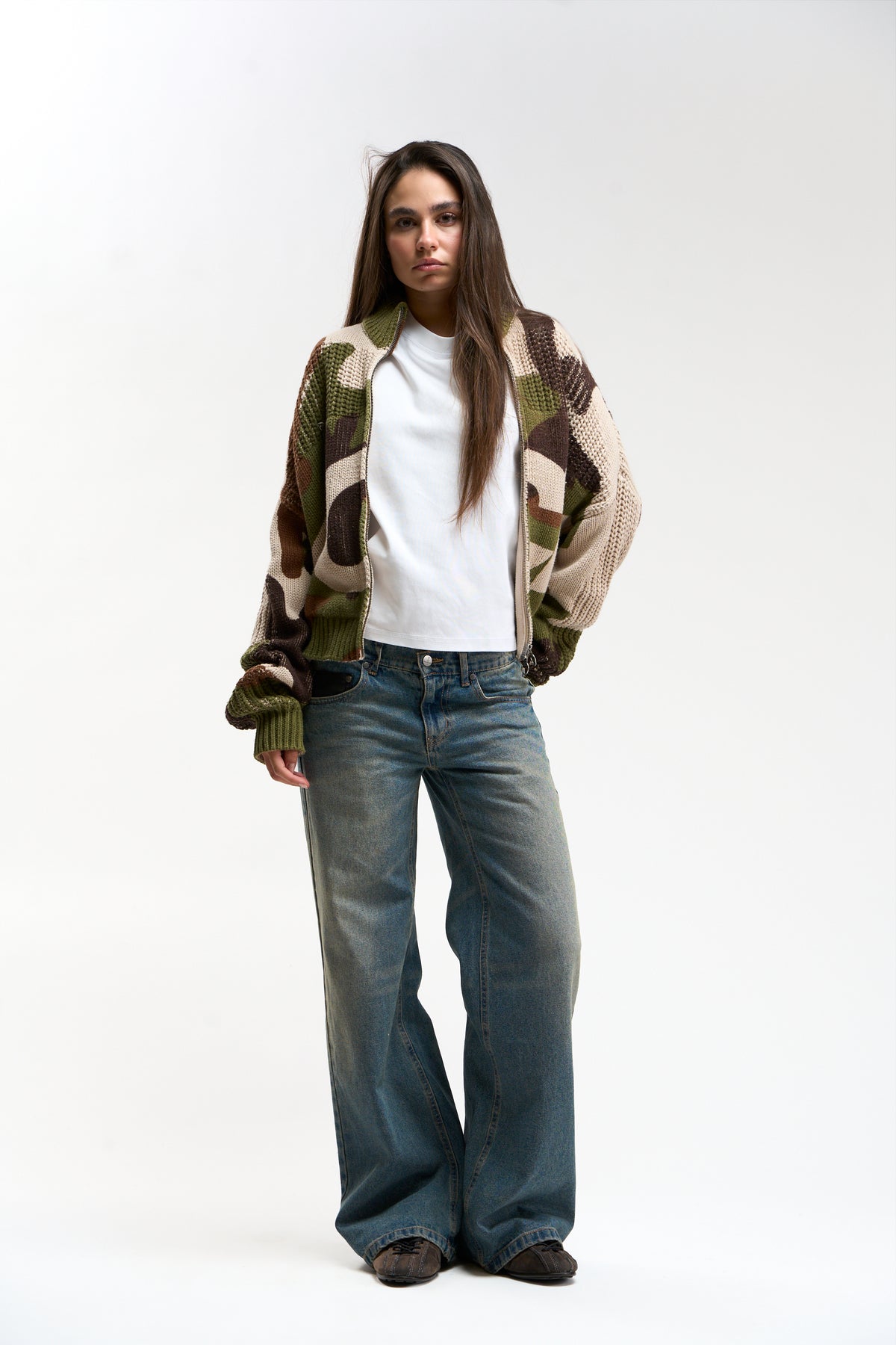 SCFF Camo Knit Zipper