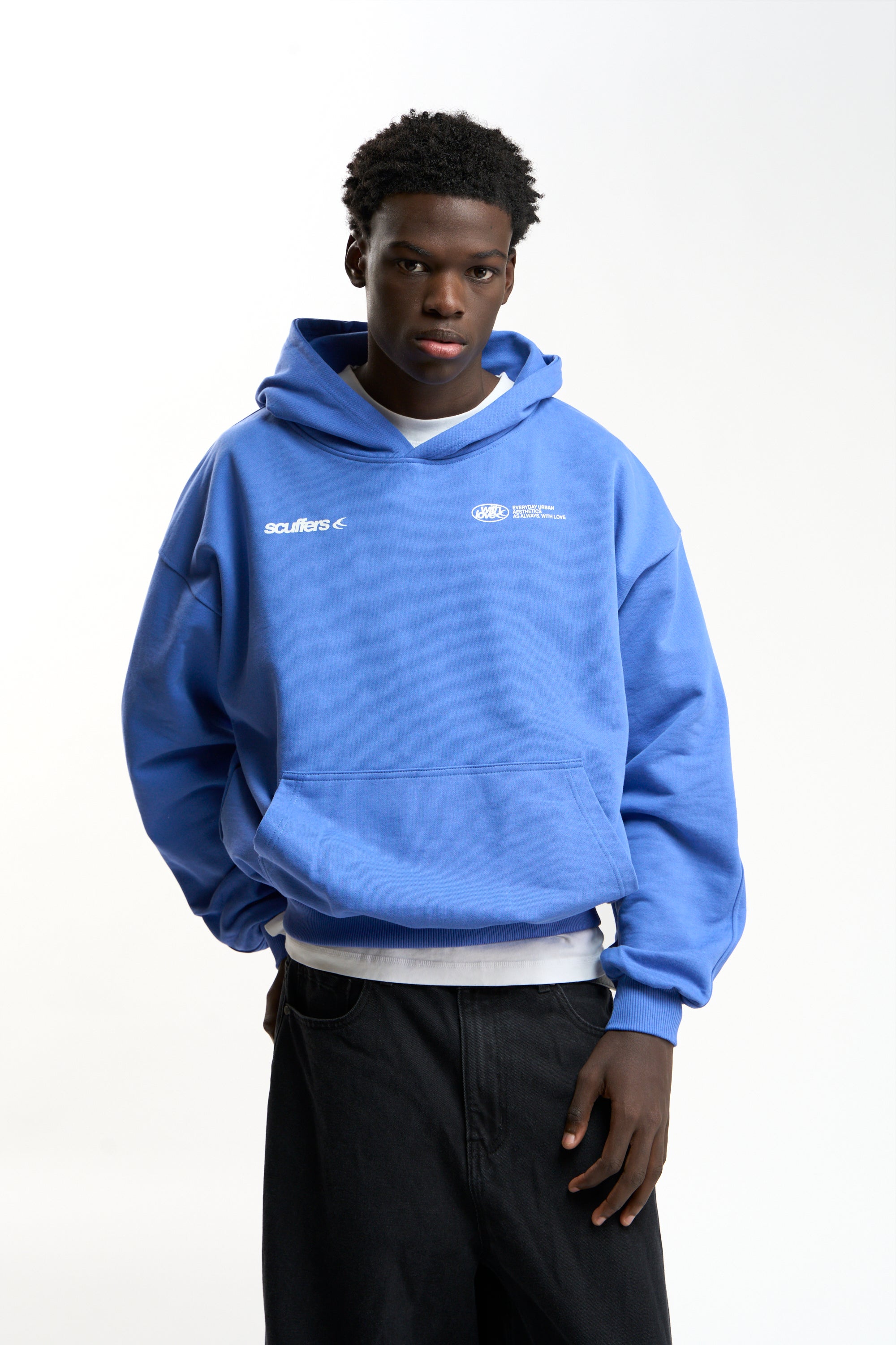 Sign Blue Hoodie - Oversized Hoodie | Scuffers