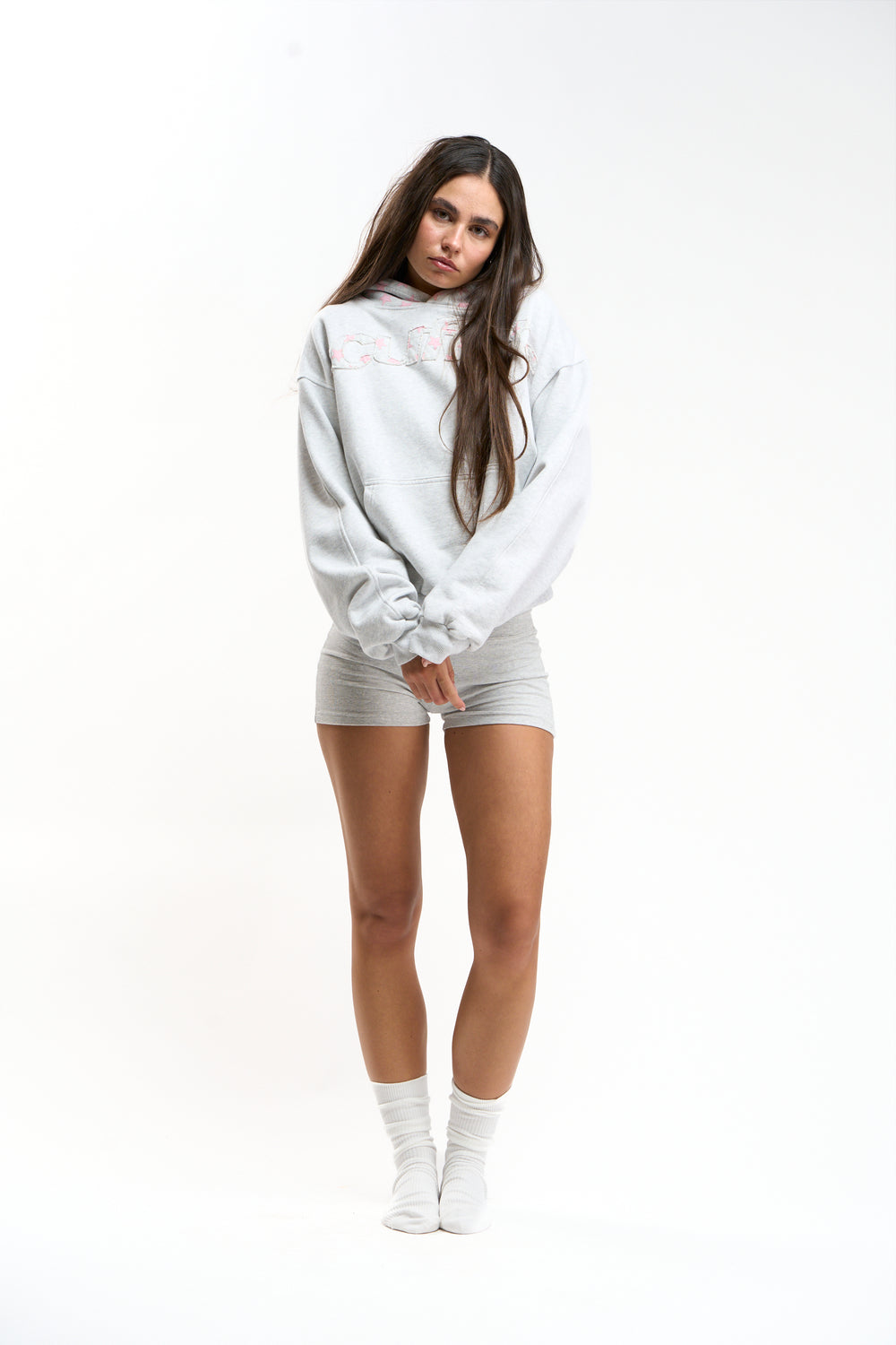 Raw Pop Grey Melange Hoodie