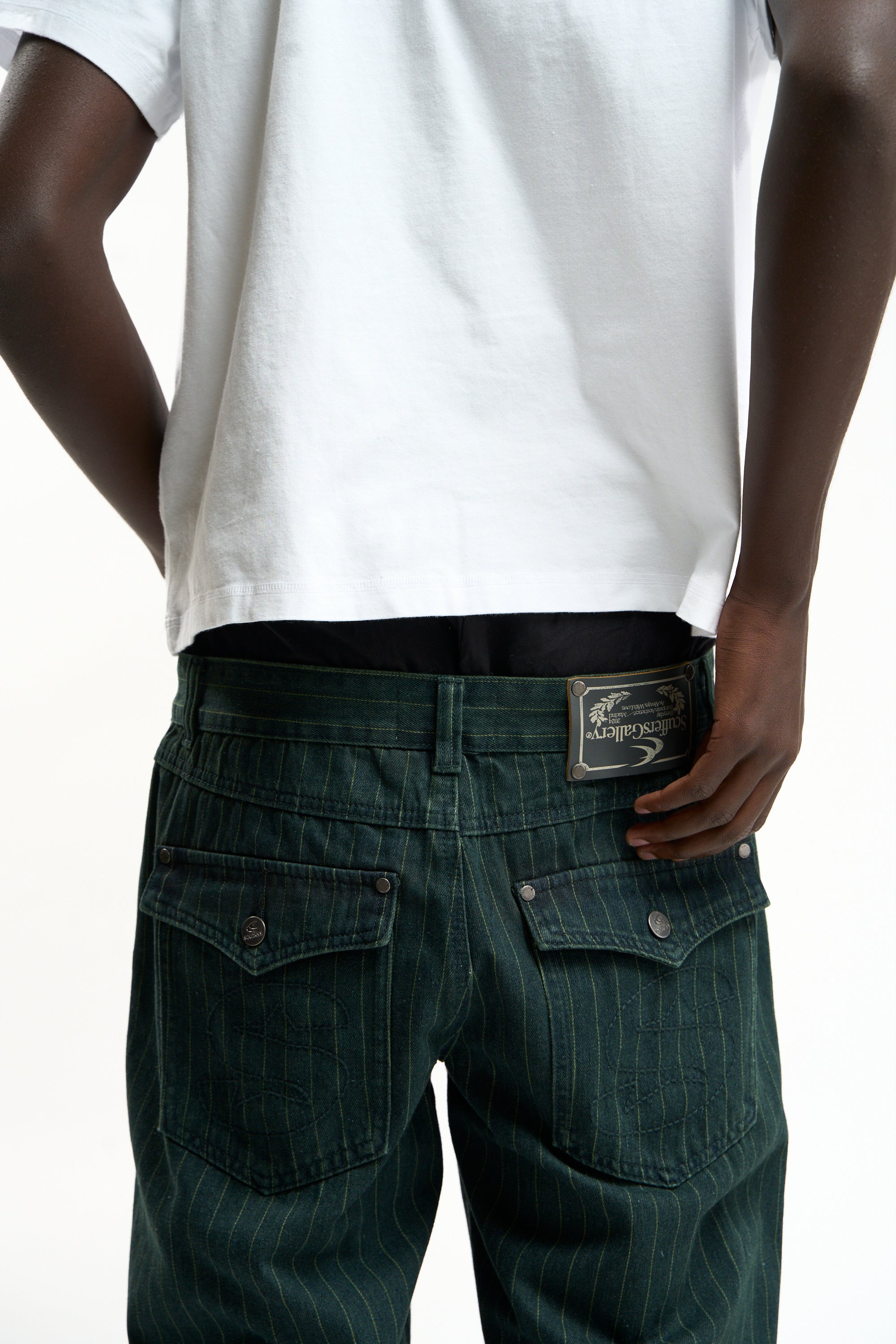 Pinstripe Carrie Green Pants – Scuffers
