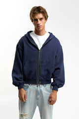 Steel Navy Zipper