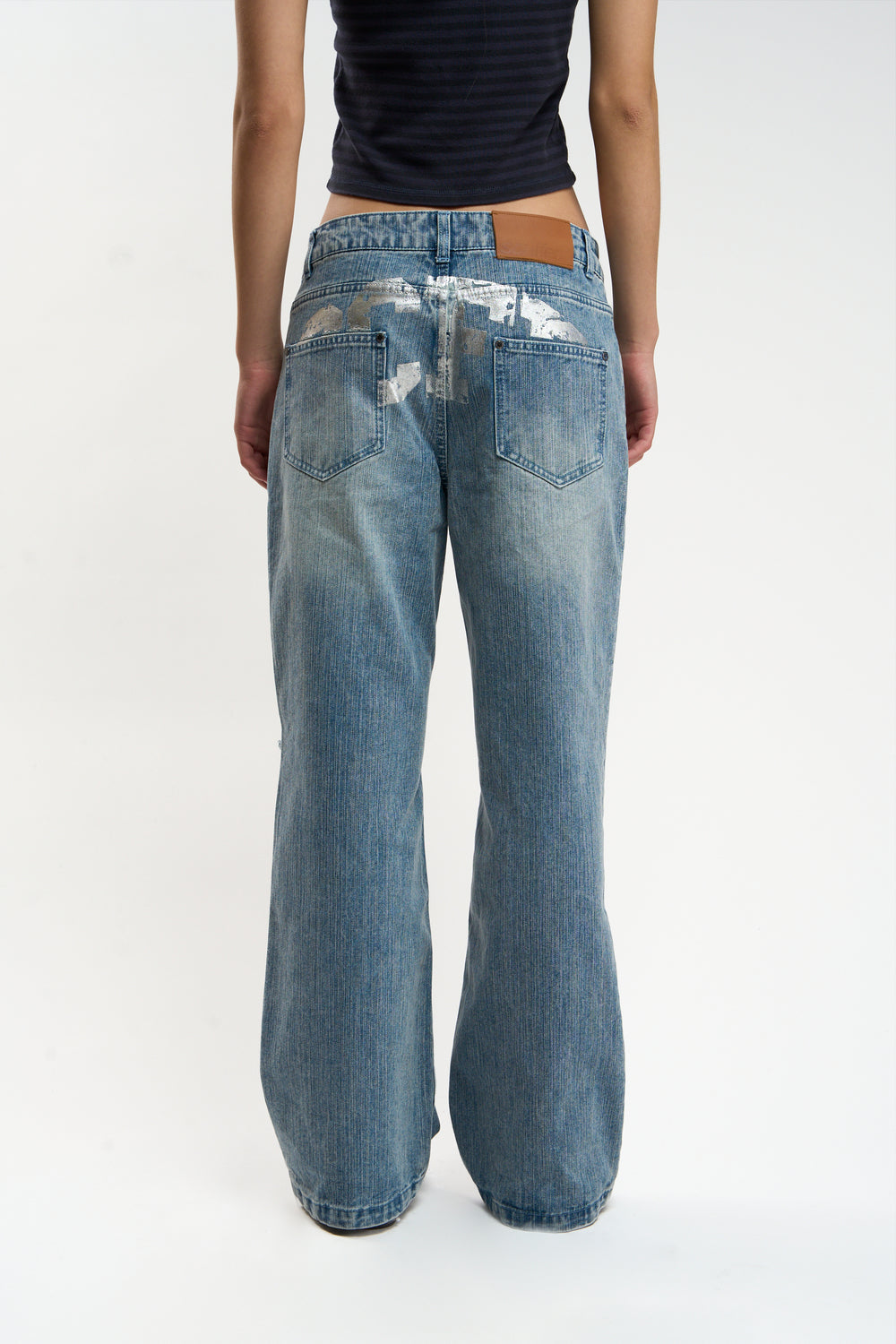 Metal Light Blue Pants