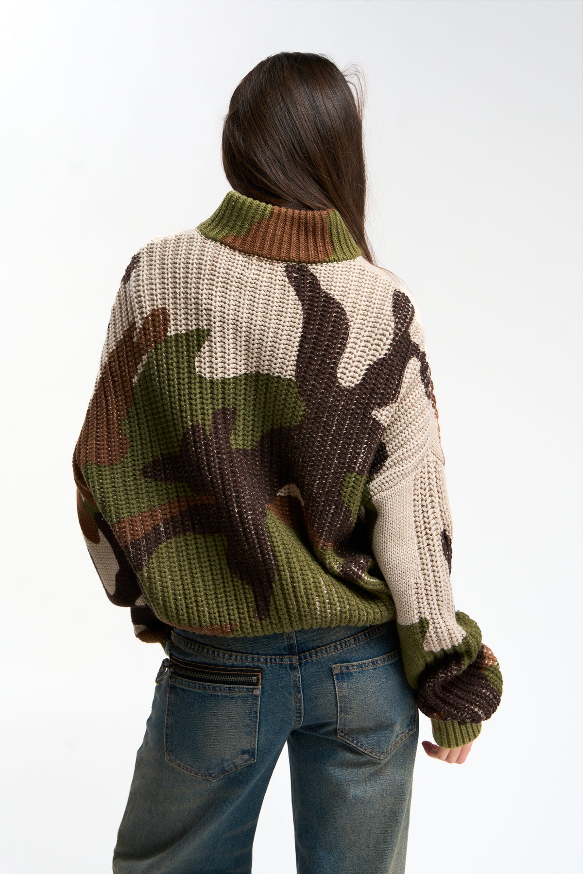 SCFF Camo Knit Zipper