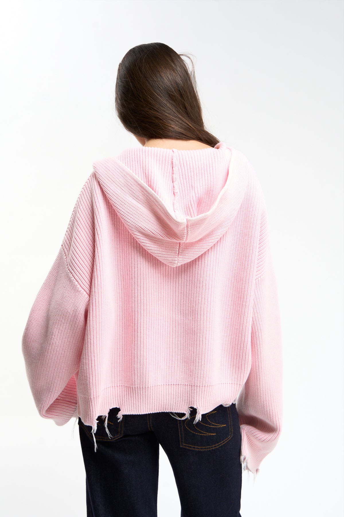 New Light Pink Buzz Knit Zipper