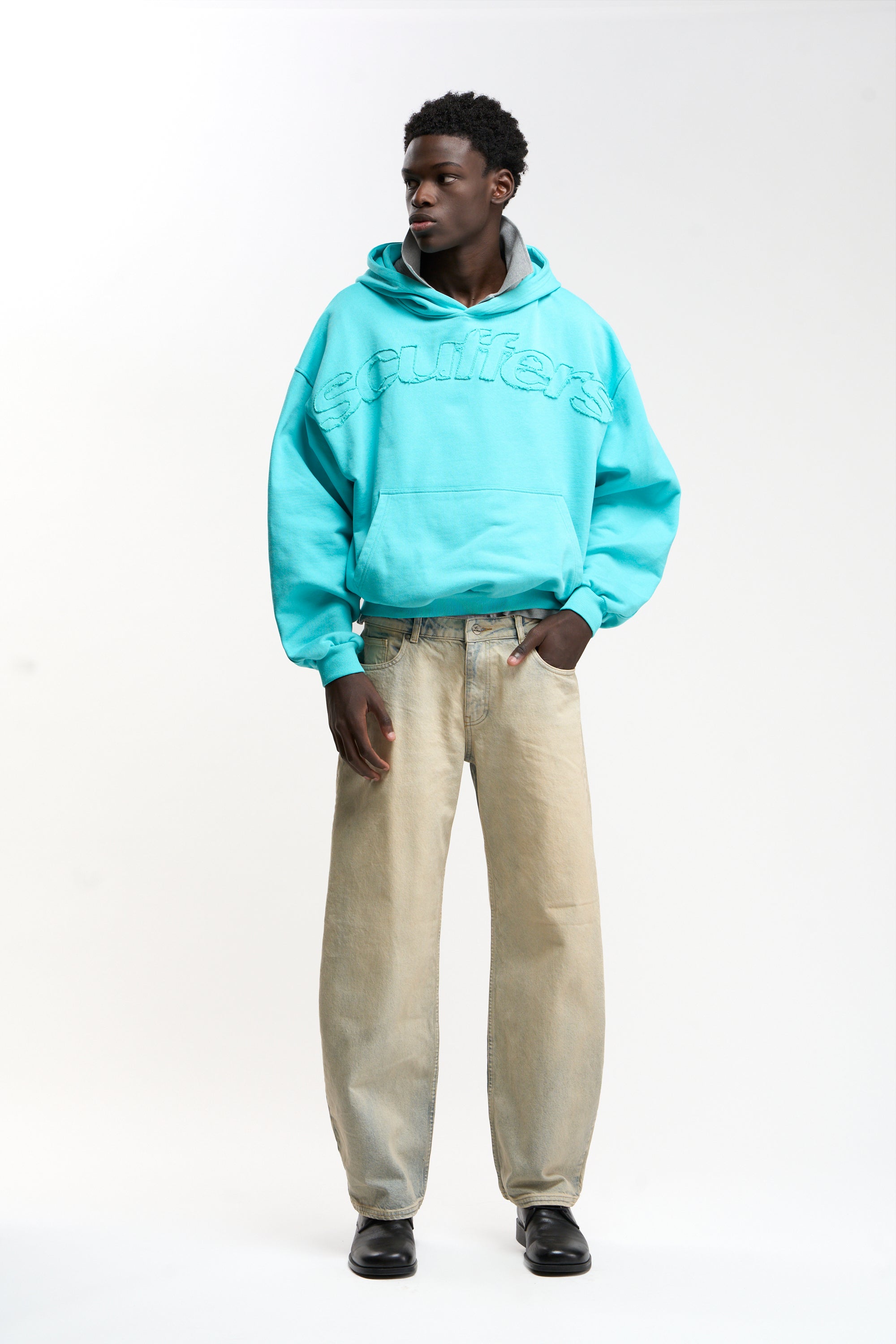Raw Light Blue Hoodie