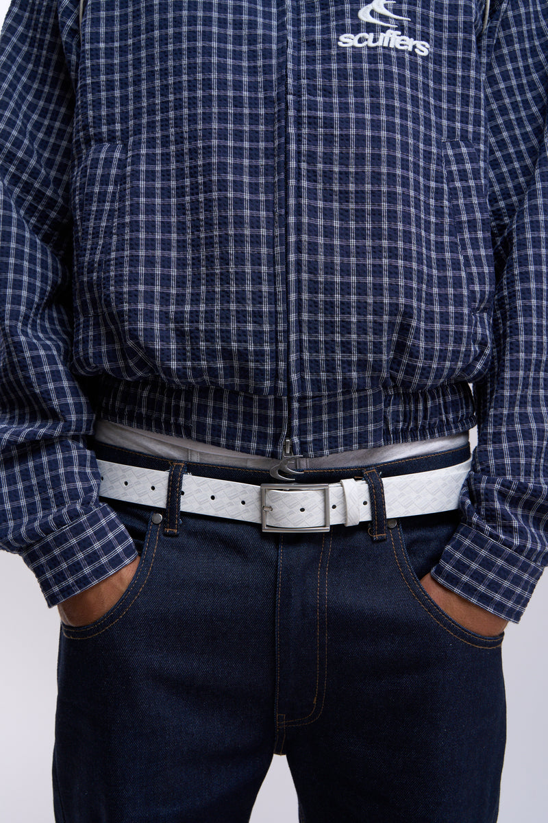 New Monogram White Belt