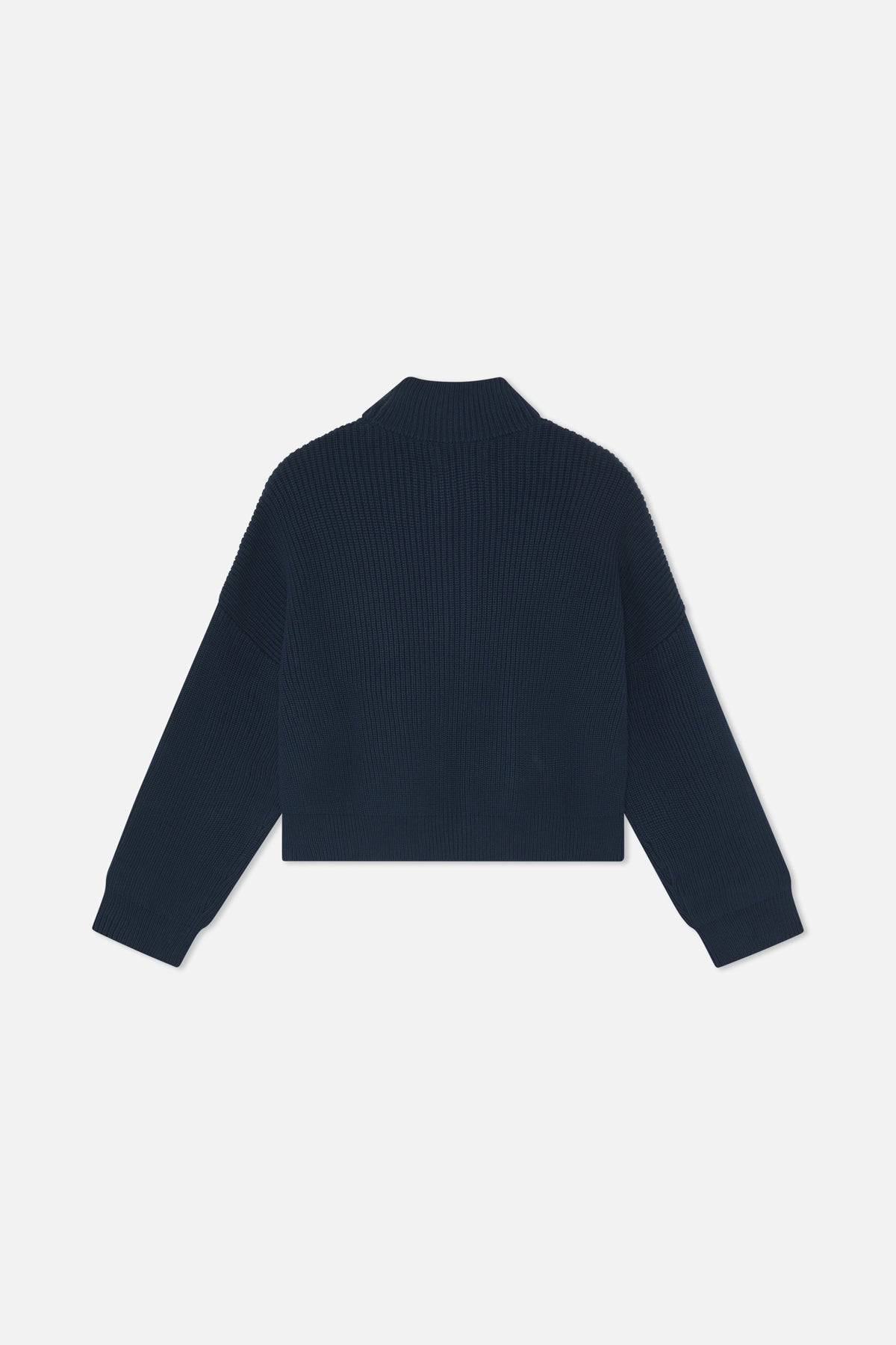 Ea Navy Blue Knit Zipper