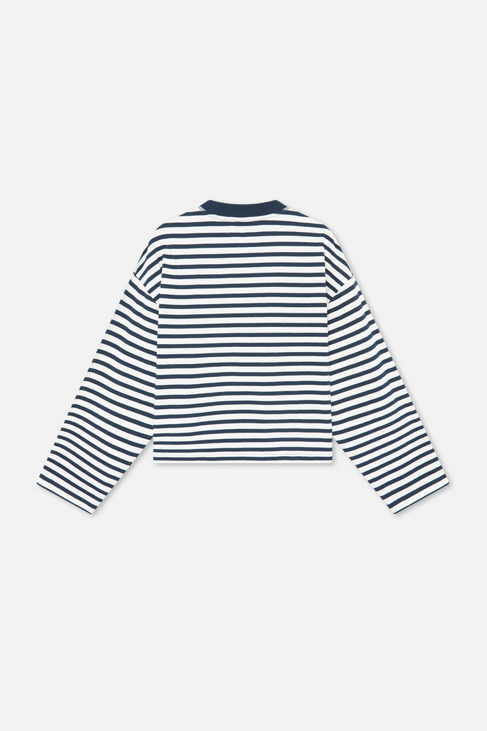 Emblem Striped Navy Longsleeve