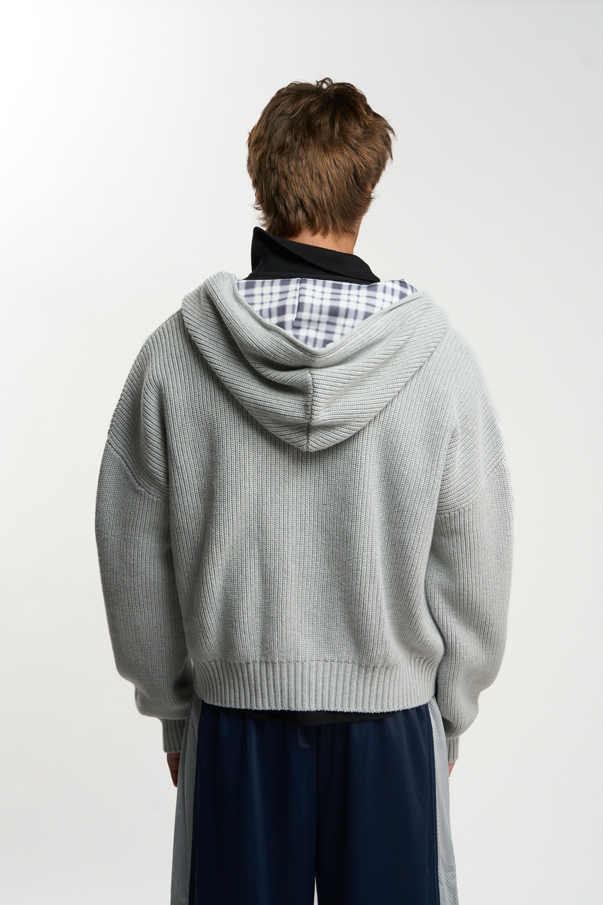 Brooks Grey Zipper Knit
