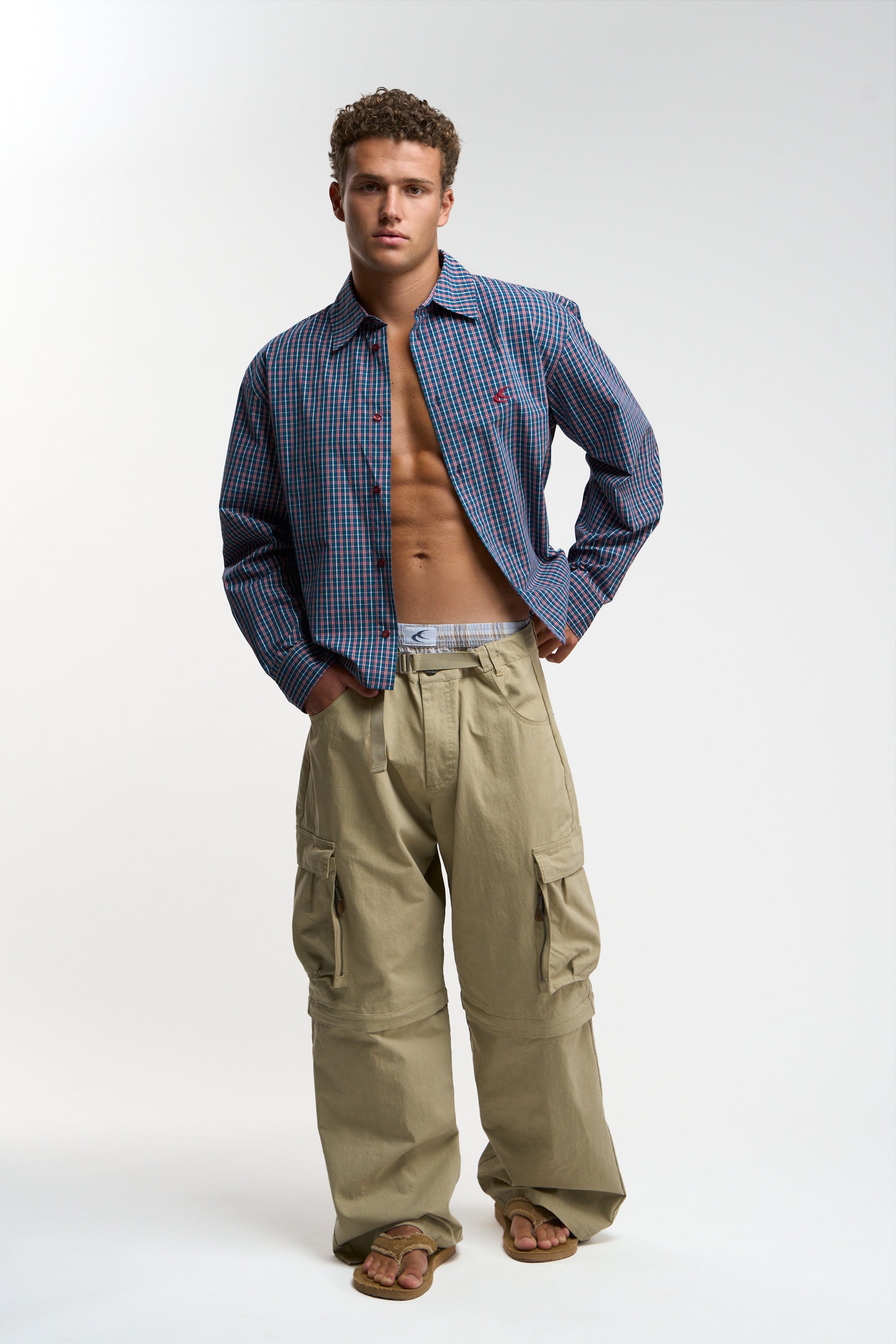 Bromantical Navy Checkered Shirt