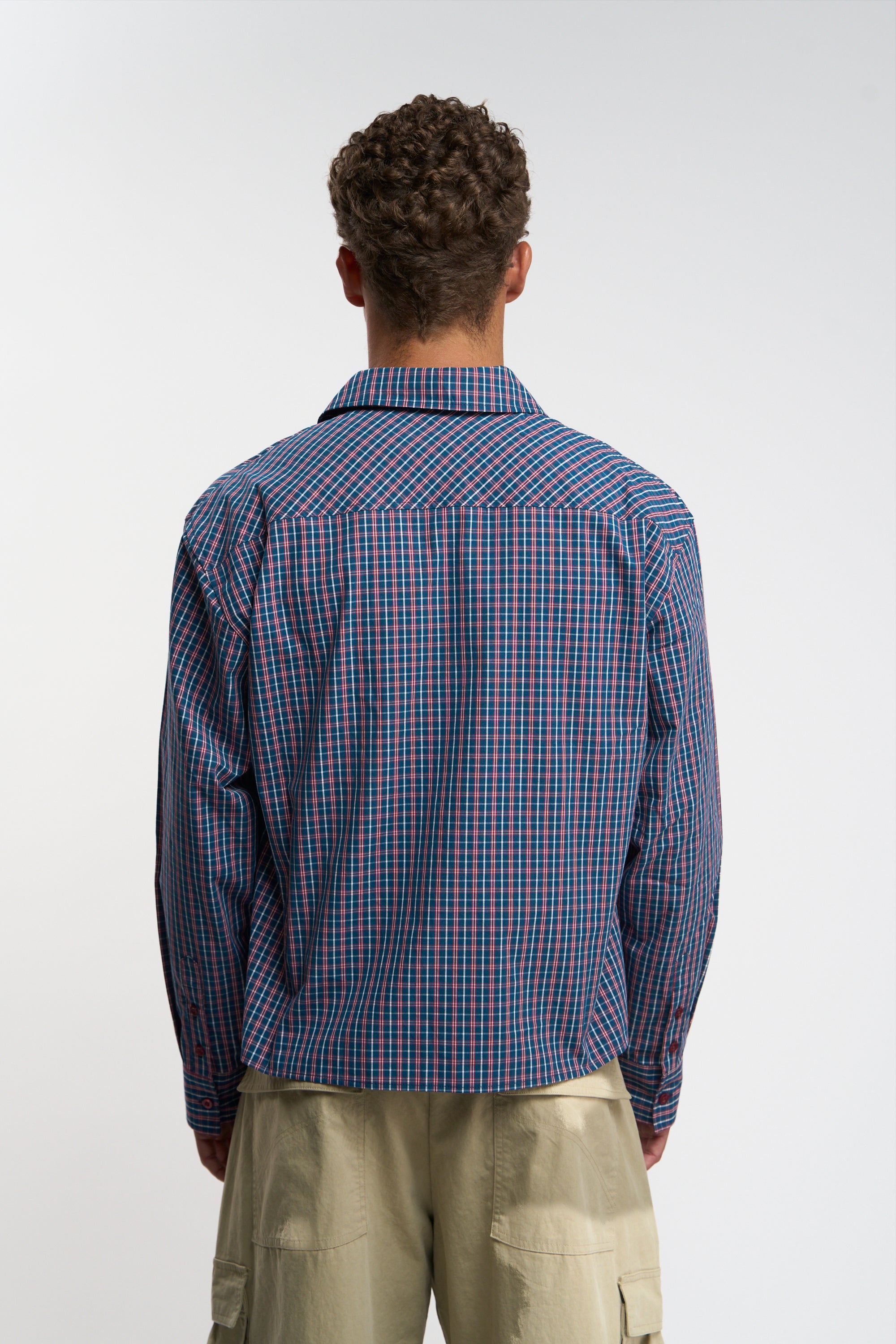 Bromantical Navy Checkered Shirt