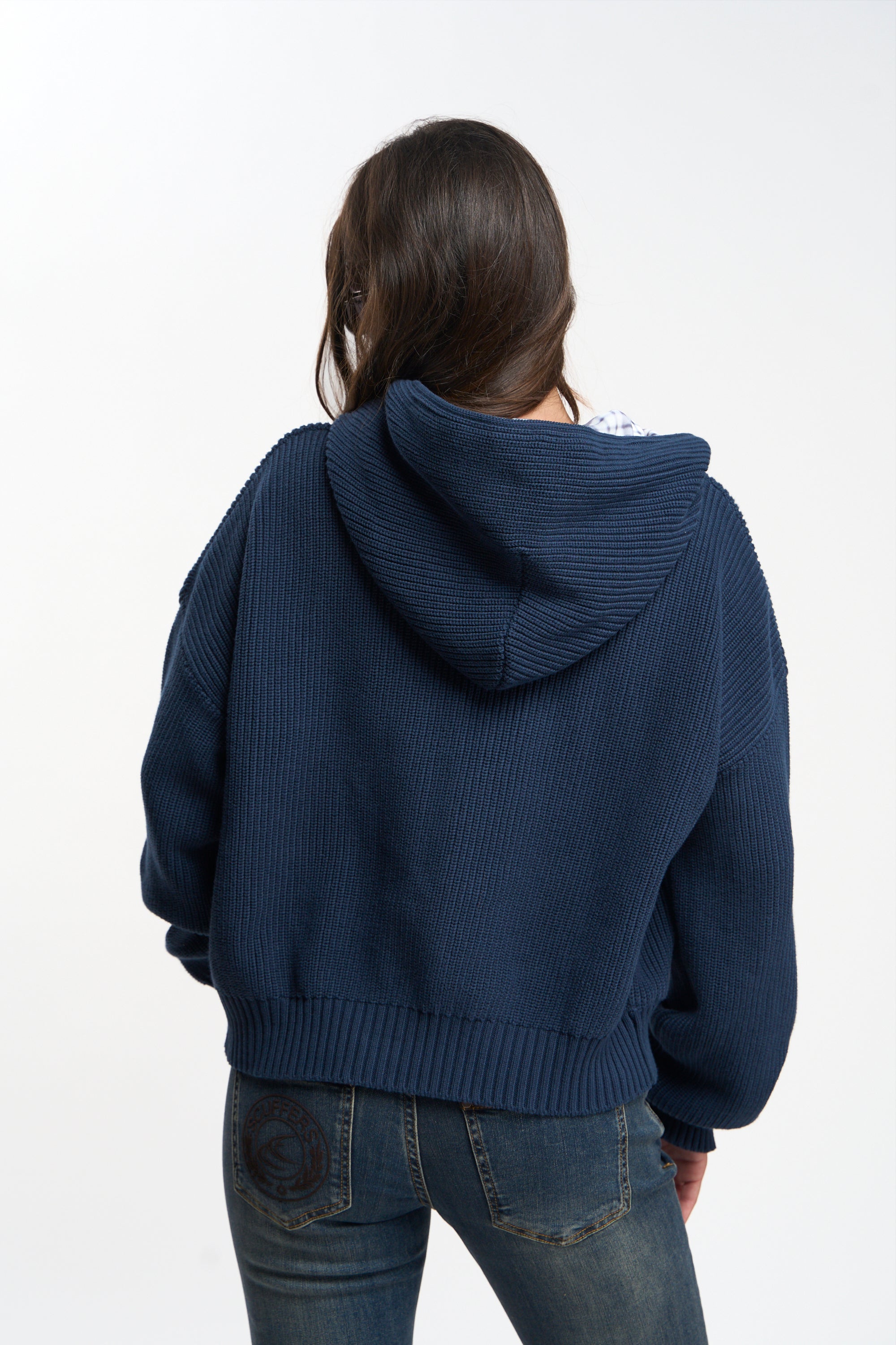 Brooks Navy Zipper Knit