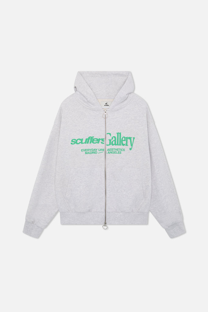 Gallery Grey Zipped Hoodie