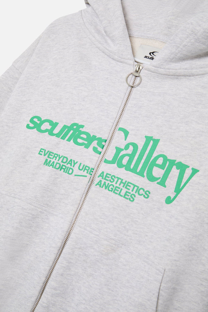 Gallery Grey Zipped Hoodie