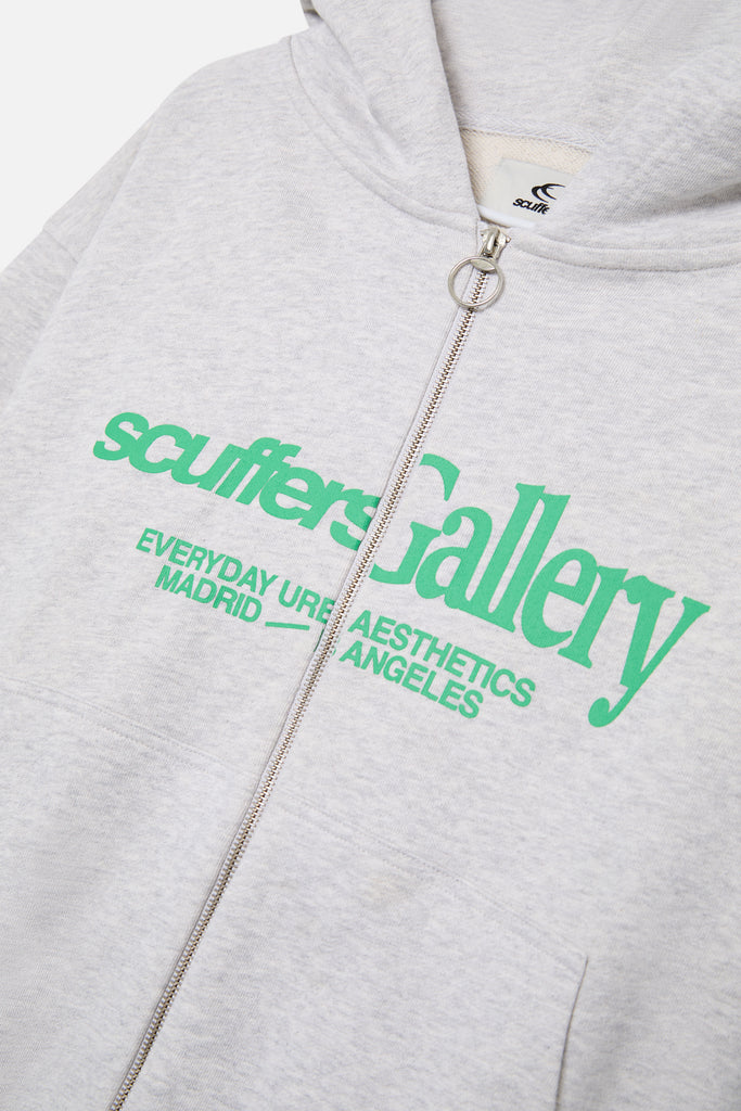 Gallery Grey Zipped Hoodie