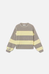 Hole Yellow & Grey Knit