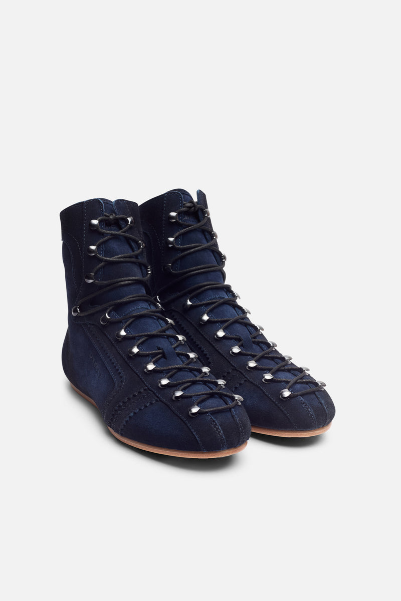 Iconic Navy Suede Boots