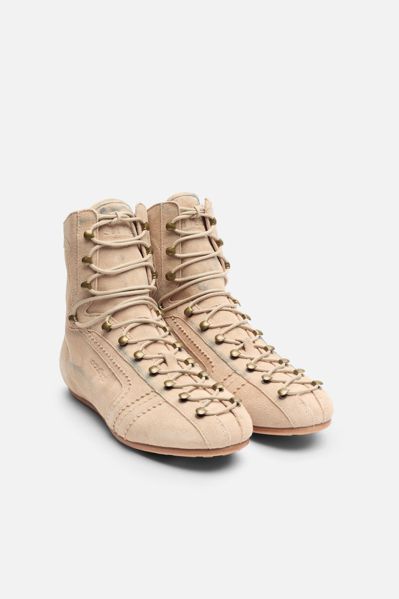Iconic Ecru Suede Boots