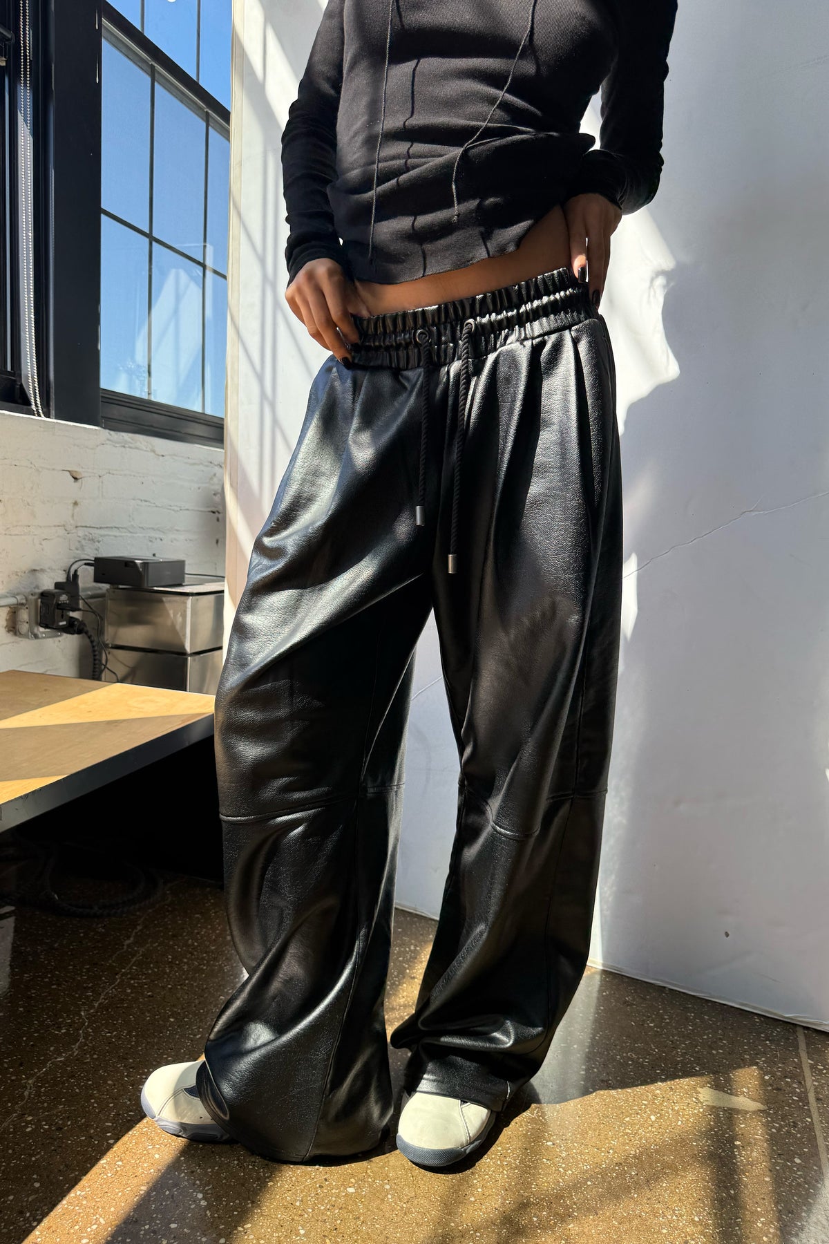 Cuir Black Pants