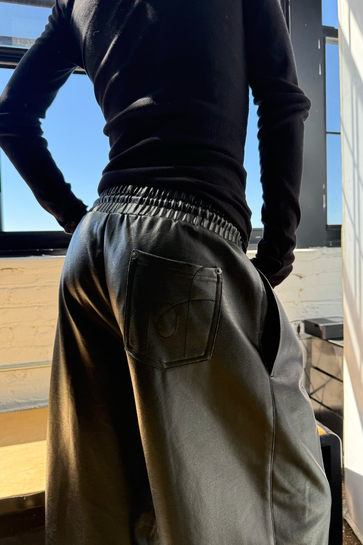Cuir Black Pants