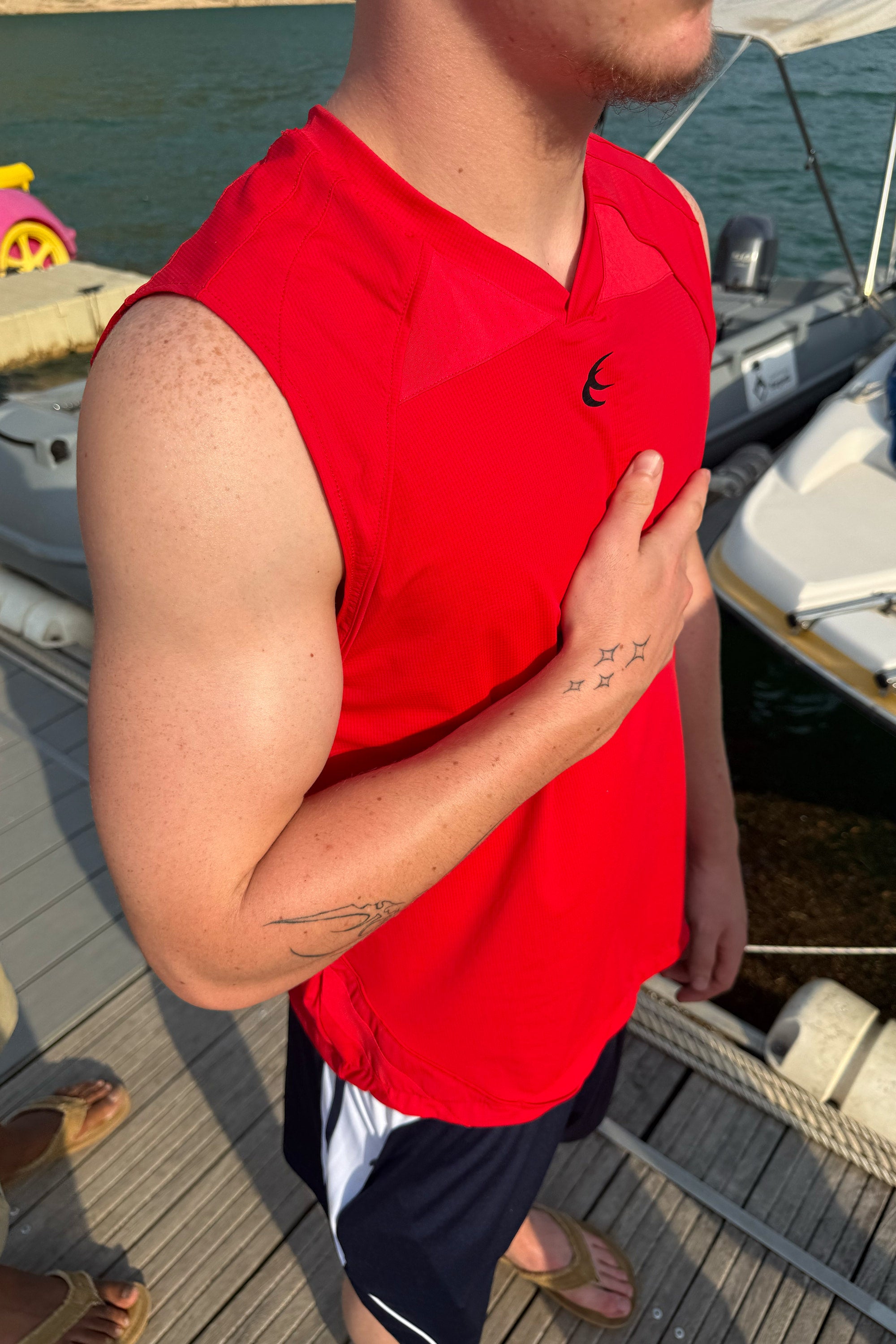 Sport Tech Red Tank Top