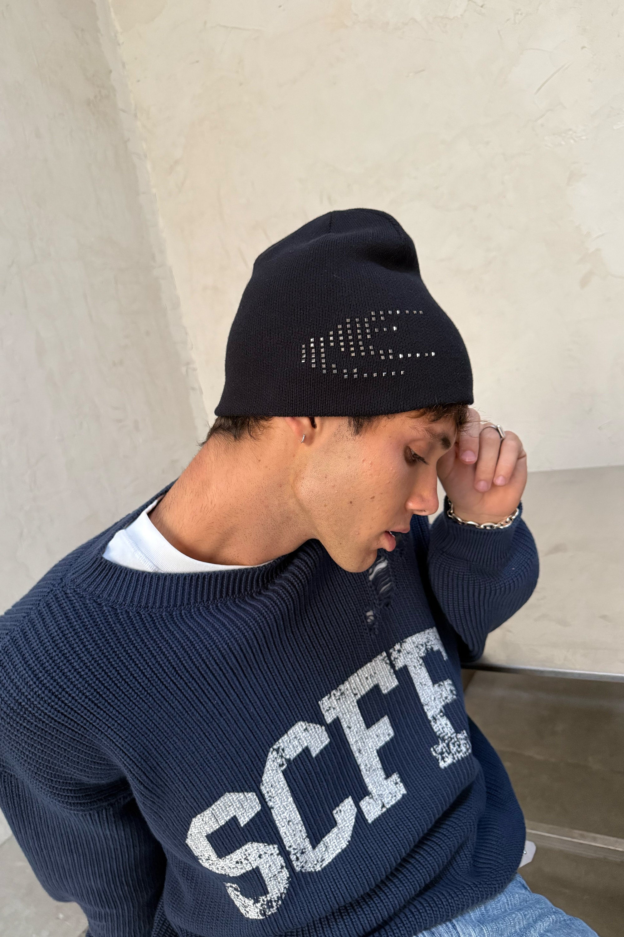 Metal Navy Knit