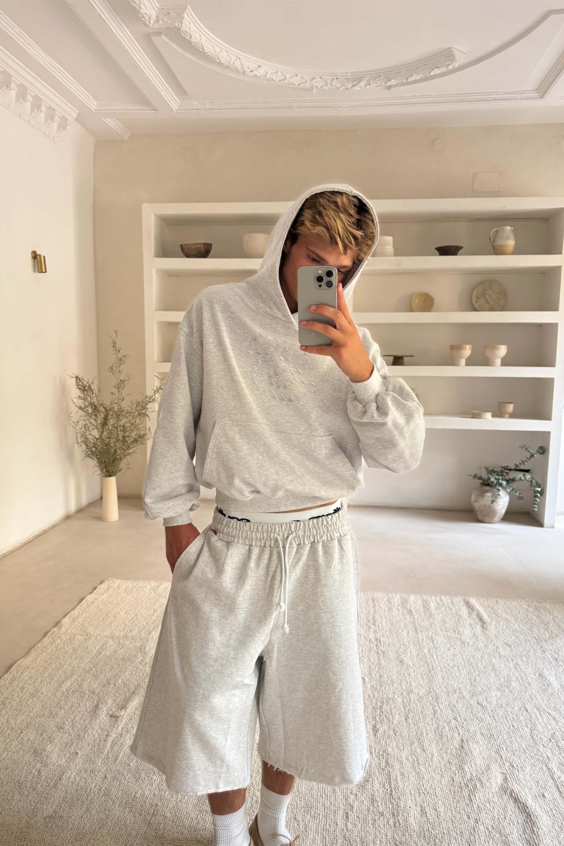 Bob Grey Melange Hoodie