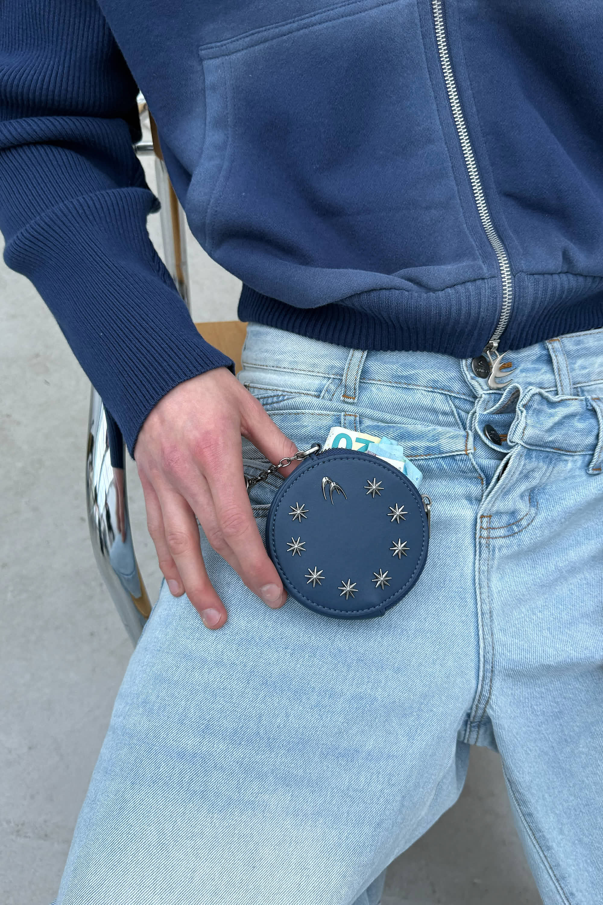 Night Blue Keychain Wallet