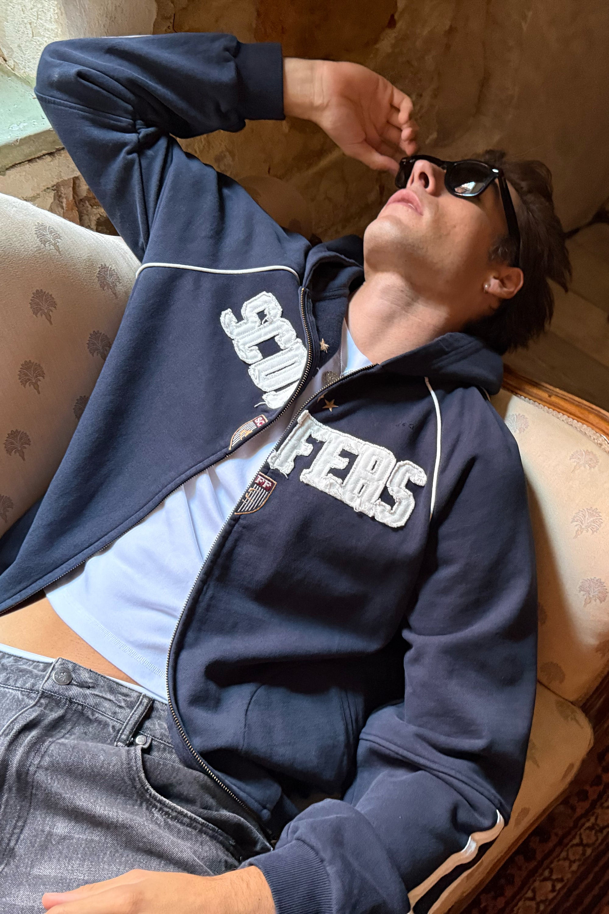 Bentley Navy Zipper