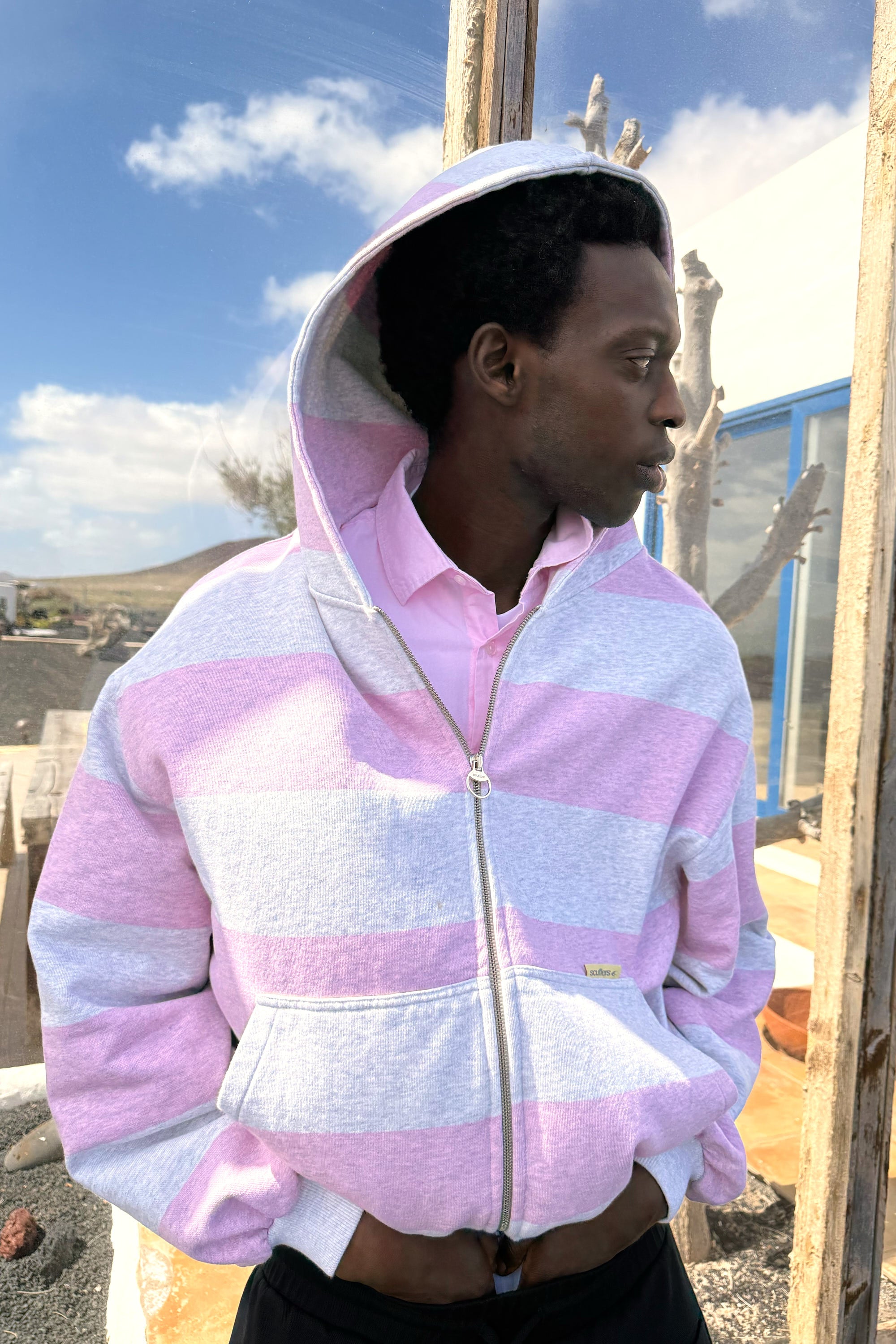 Scuffers ジップパーカー ピンク size M New Light Pink Buzz Knit Zipper - Knitwear | Scuffers