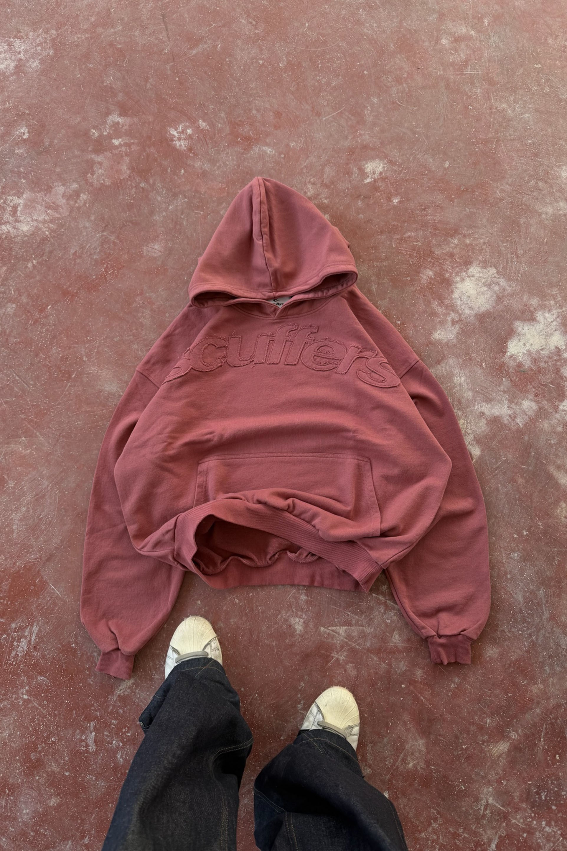 Raw Burgundy Hoodie