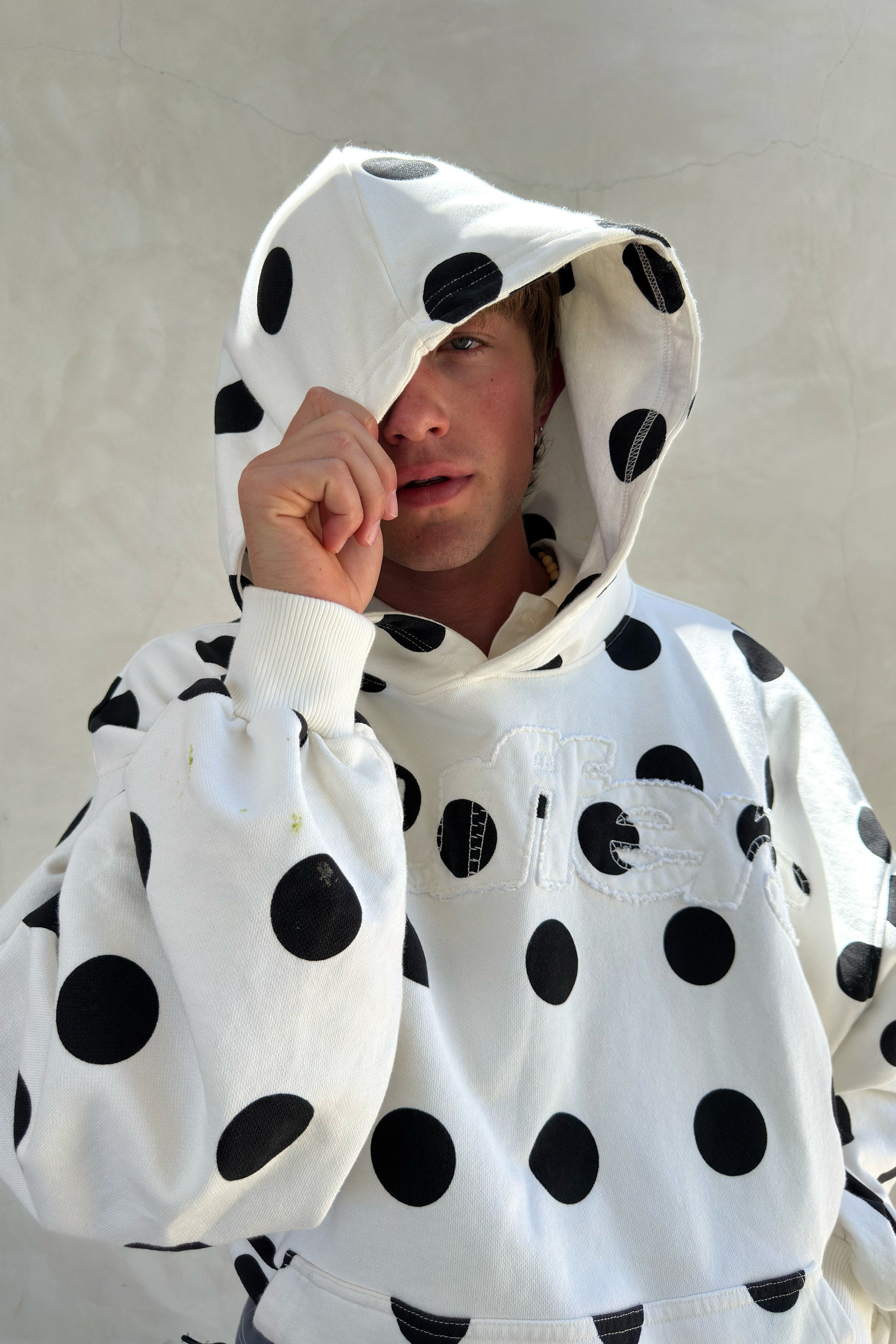Raw Dots White Hoodie – Scuffers