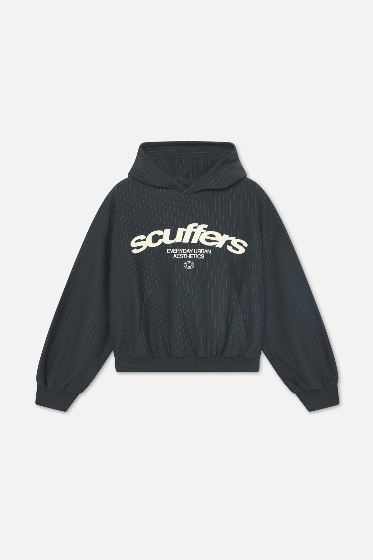 Iconic Dark Green Pinstripe Hoodie