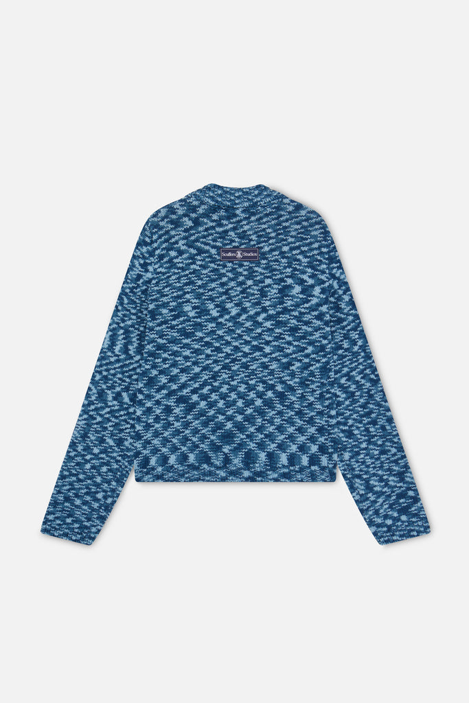 Tropic Blue Knit Zipper