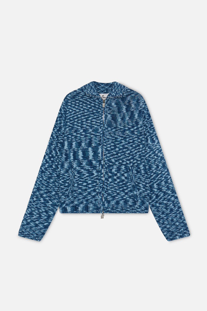 Tropic Blue Knit Zipper