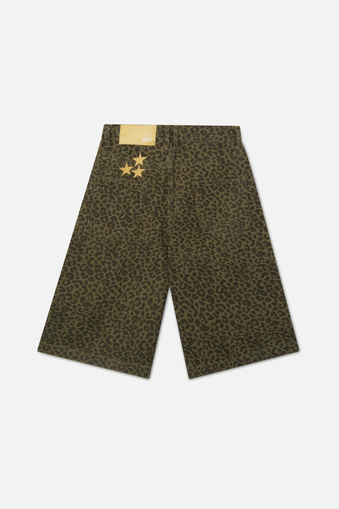 Jumbo Green Leopard Shorts