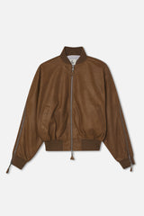 Lisbon Brown Bomber Jacket