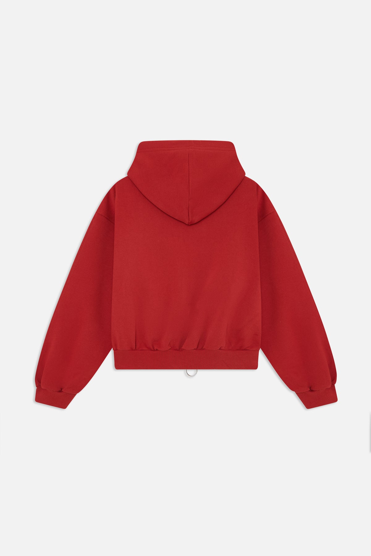 Logo Red Zipped Hoodie