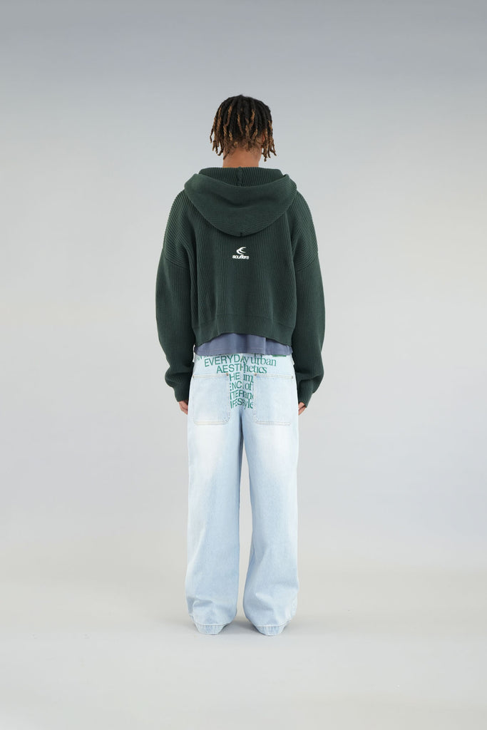 Emblem Green Zipper Knit