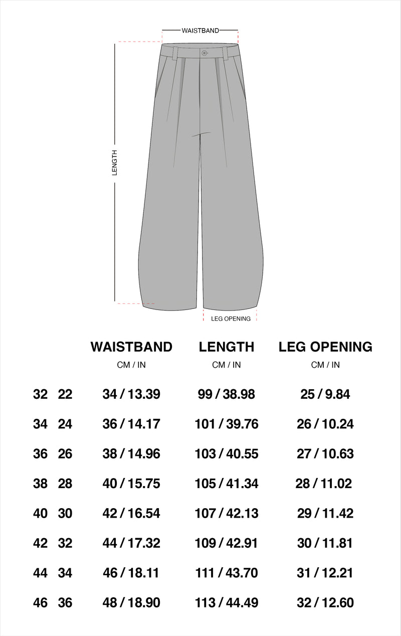 Guía de tallas oficial de Scuffers para Monogram Shell Black Pants