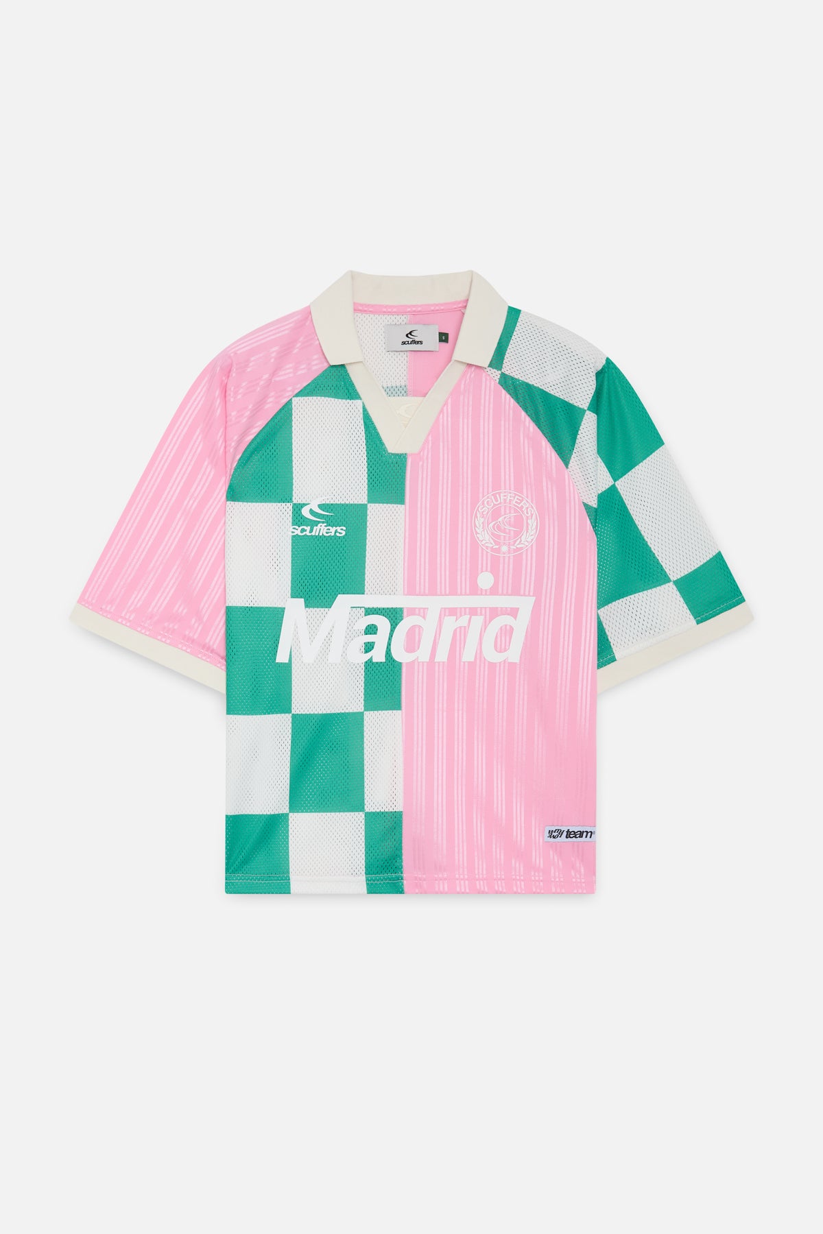 Madrid Pink & Checkered Football T-Shirt