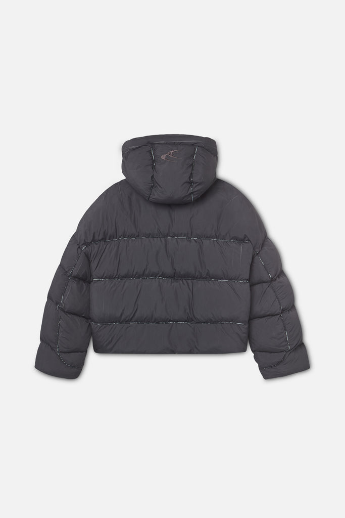 Marble Dark Grey Puffer Jacket