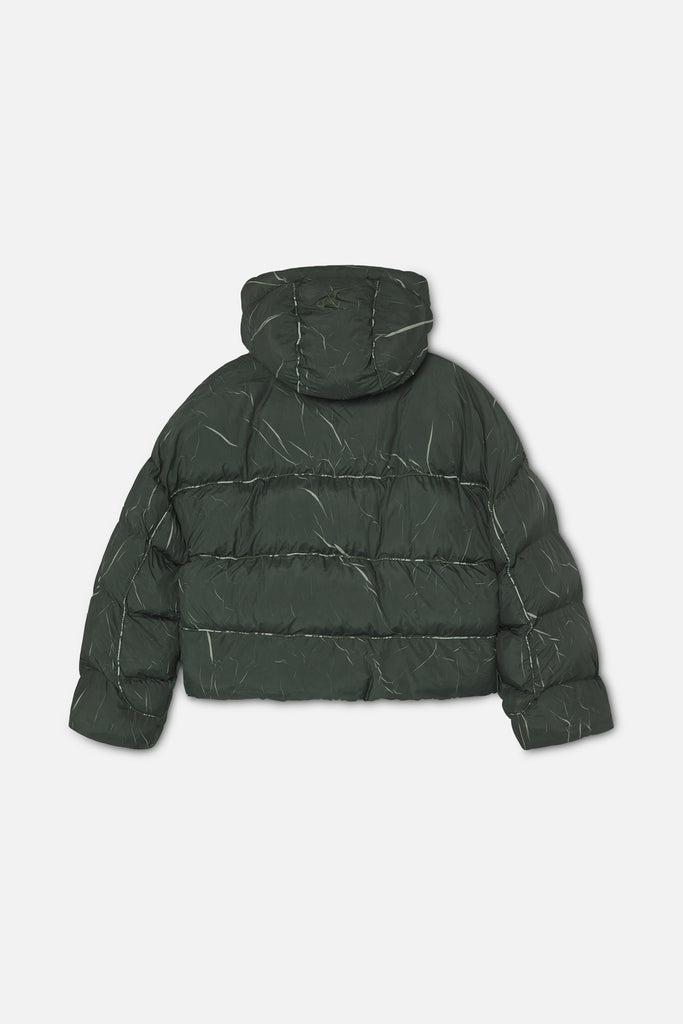 Marble Green Puffer Jacket