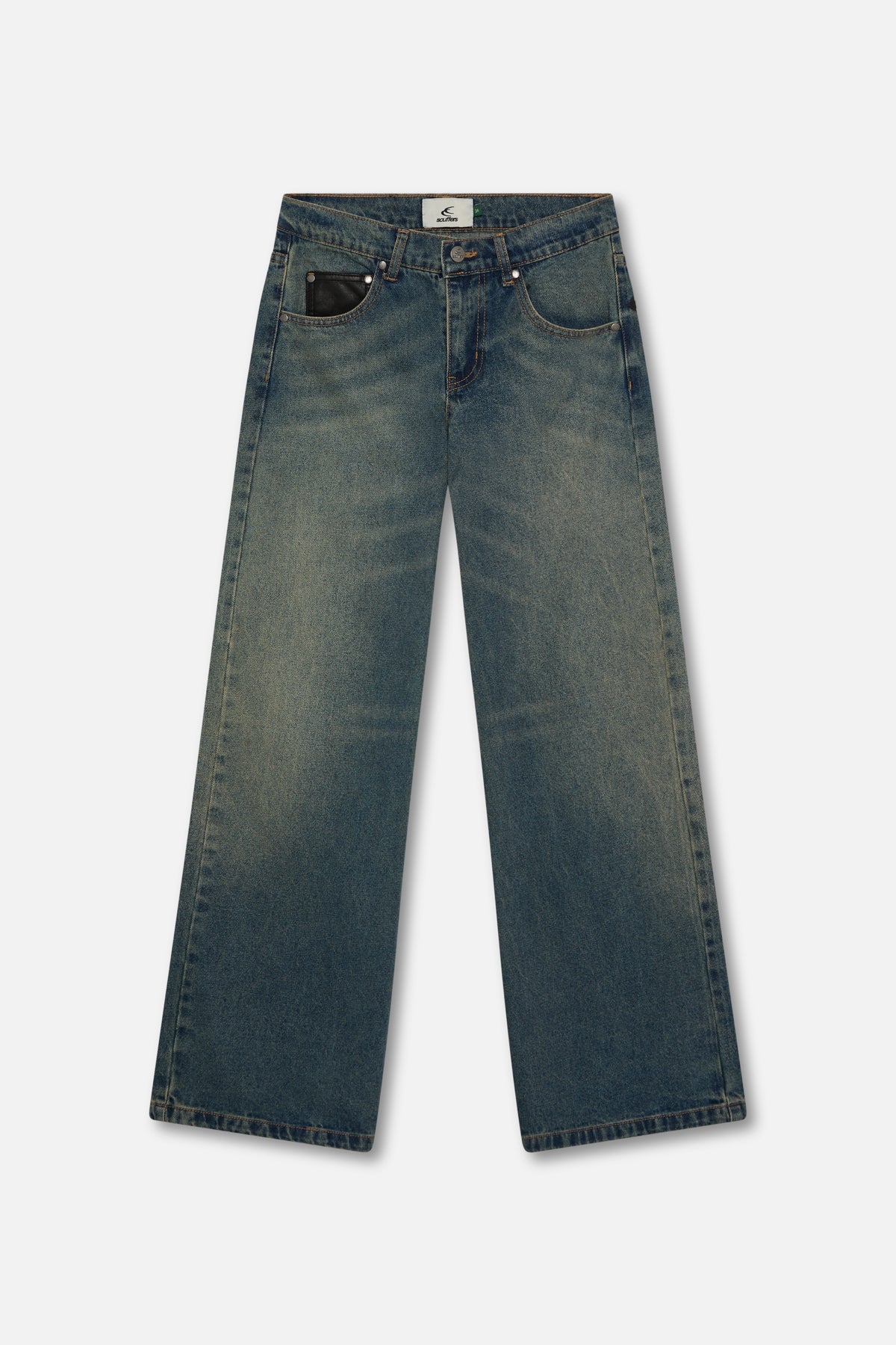 Marlen Washed Blue Pants – Scuffers