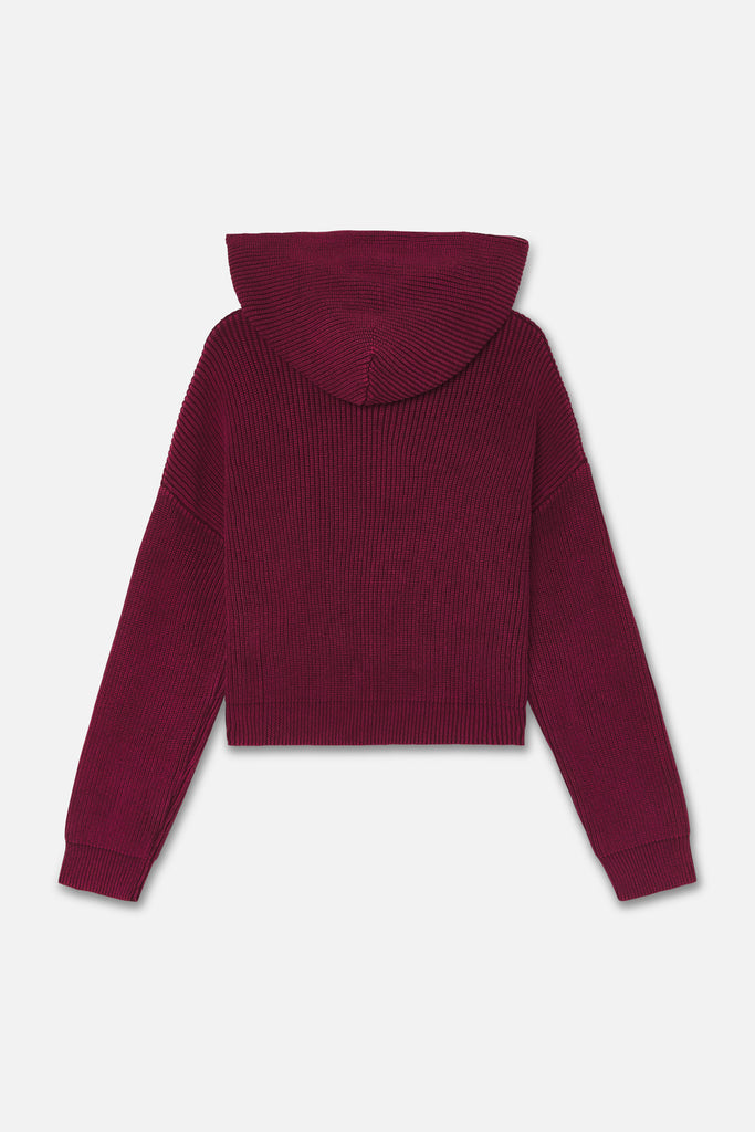 Mayor Burgundy Knit Zipper