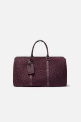 Monogram Burgundy Suede Duffle Bag