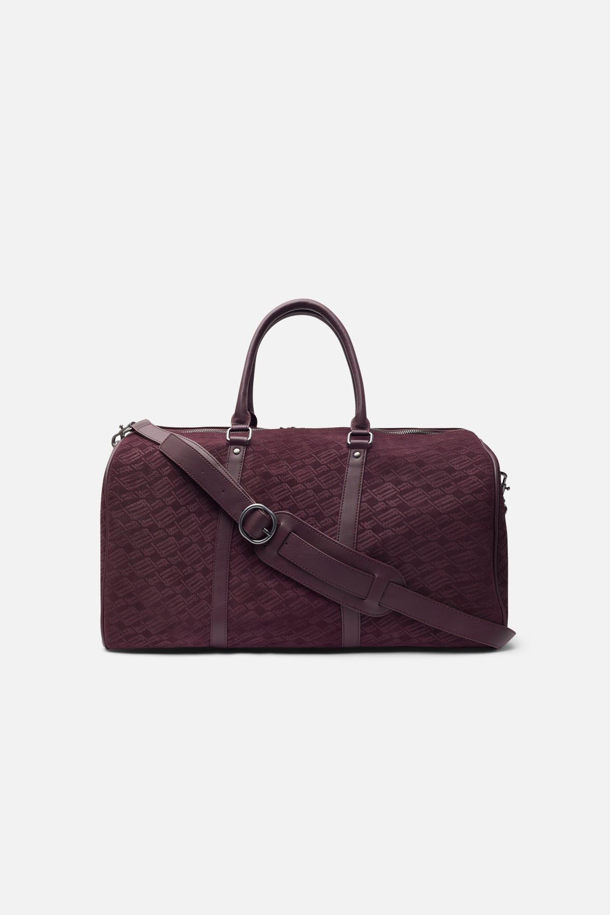Monogram Burgundy Suede Duffle Bag