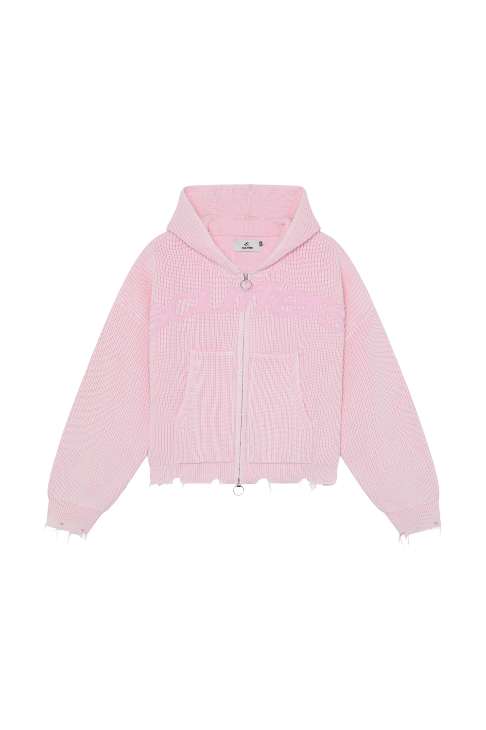 New Light Pink Buzz Knit Zipper