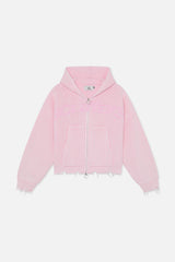New Light Pink Buzz Knit Zipper